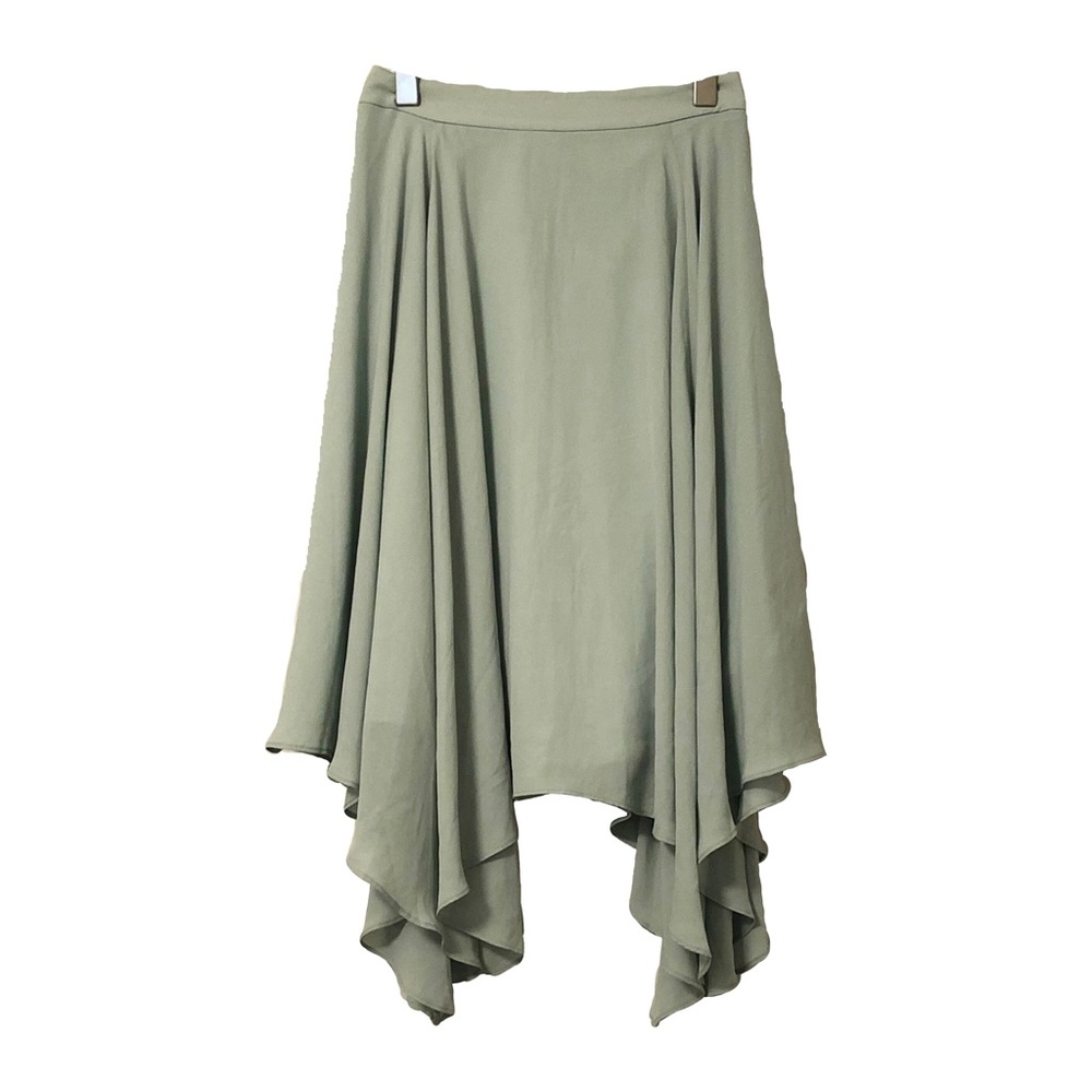 Banana Republic Mint Green Flowy Midi Skirt